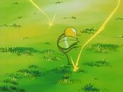 Bellsprout evades Pikachu's attack