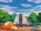 Totodile and Charizard fall down