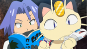 Meowth has a Wishiwashi, which James is able to find in his guide book