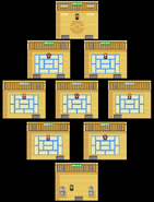 The gym's layout in Ruby and Sapphire