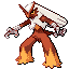 Blaziken's Pokémon Ruby Version and Pokémon Sapphire Version Shiny sprite