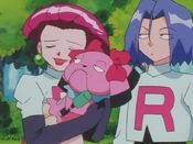 Jessie takes care of Snubbull like Misty for Togepi