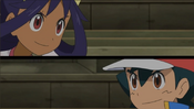 Both Ash and Iris are ready to battle.