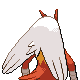 Blaziken's Generation IV Shiny back sprite