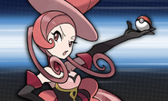 The in-game VS. Artwork of Dana as a Battle Chatelaine that appears in Pokémon X and Pokémon Y.