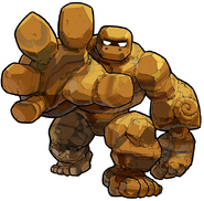 Whenever Gunrock (Power Stone series) collects three Power Stone, he can a Power Change to transform into the Heavy Tank, possessing massive strength and is able to roll over his enemies.