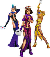 Paine, Yuna and Rikku (Final Fantasy X-2) can use the Lady Luck dressphere to enhance their luck.