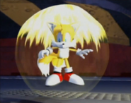 Super Tails (Sonic the Hedgehog) is a transformation Tails achieves when he harnesses the power of the Chaos Emeralds.