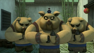 Bao, Tsao and Lao (Kung Fu Panda: Legends of Awesomenes), a trio of anthropomorphic pigs.