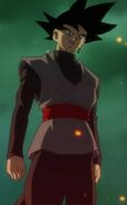 Goku Black (Dragon Ball Super) is Zamasu who stole Goku's body. By synchronizing with the ki of Goku's body, Black gained access to Goku's abilities including his Kamehameha and Instant Transmission techniques, and the Saiyan Power allows him to become more powerful upon recovering from any form of damage.