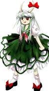 Keine Kamishirasawa (Touhou Project) transforms into a hakutaku under the light of the full moon.