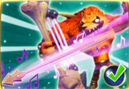 Wolfgang (Skylanders) forming arrows out of music.