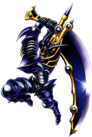 Buster Blader (Yu-Gi-Oh!) was designed by Yugi to counter Kaiba's Blue-Eyes White Dragon and dragon type monster, so it gains more power for each dragon on the field or graveyard.