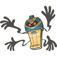 Cofagrigus (Pokémon) has four shadowy arms.