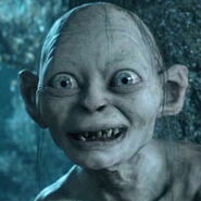 Gollum (The Lord of the Rings) was once a normal Hobbit until he fell under the influence of the One Ring, causing him to kill his cousin/friend Déagol in his obsession with the ring and live his life in solitude, slowly twisting him into a misshapen monster and poisoning his mind for five hundred years.