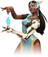 Symmetra (Overwatch) can bend light in order to warp reality.