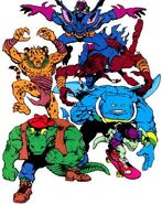 Mighty Mutanimals (Teenage Mutant Ninja Turtles Adventures) are a super team of mutant animals who are allies to the teenage mutant ninja turtles.