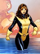 Kitty Pryde (Marvel Comics) can allow others to become intangible and make other objects intangible by making them pass through other massive solid objects while in contact with her