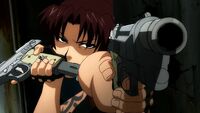 Revy (Black Lagoon) wielding dual modified Beretta with lethal skills and bodily movements to boot.