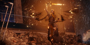 Guardians (Destiny) who utilize Daybreak weave Solar energy into burning wings and swords that smites the foes it hits.