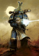 Rubric Marines (Warhammer 40,000) are spectral remnants of those Astartes of the Thousand Sons Traitor Legion who are now trapped within their suits of ancient Power Armour as mindless automatons.