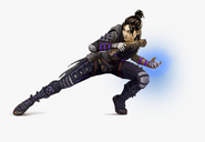 Wraith (Apex Legends) possesses many ninja-like aspects, including disappearing and wielding kunai knifes.