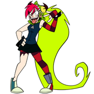 Demencia (Villainous) has the ability to climb walls in a similar manner to that of a lizard.