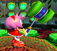 ...In Sonic Adventure, she gained the Long Hammer that increase her striking strength and range.