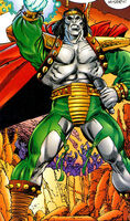 Atalon (Malibu Comics) of the Fire People is an incredibly powerful Ultra with the ability to effect gravitational forces to manipulate and affect both geomorphic as well as energy field alteration.