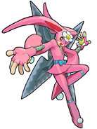 Whenever Ayame (Power Stone series) collects three Power Stones, she can access a Power Change to transform into the Cherry Blossom Dancer, able to move with alarming speed and agility, and fire off an onslaught of shuriken.