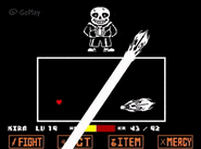 Sans (Undertale)summon a gaster blaster.