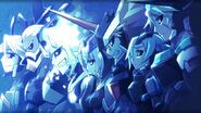 By using the Glaive with permission from Sumeragi Group, the Sumeragi Seven (Azure Striker Gunvolt) can "Weaponize" their body with armor called "Armed Phenomenon".