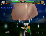 Chiaotzu (Dragon Ball) using Psychic Rock Throw.