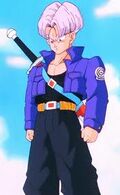 Future Trunks (Dragon Ball series) the son of the Vegeta is extremely powerful time travelling swordsman and warrior from an alternate future.