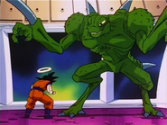 Yakon (Dragon Ball Z) unsheathing his arm blades.