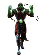 Ermac (Mortal Kombat) possesses legions of dead souls, and thus refers to himself in the plural form.