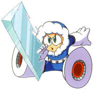 Ice Man (Mega Man) using his Special Weapon, Ice Slasher