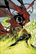 Al Simmons'/Spawn's (Image Comics/Spawn) powers come from Necroplasm, a will-controlled magical substance that originates from the 8th circle of Hell.