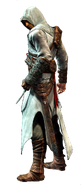 Altair, like all Assassins (Assassin's Creed) is a master of parkour and can easily scale walls.