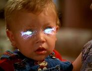 Wyatt Halliwell (Charmed) makes his eyes glow.