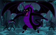 The Dark Dragon (American Dragon: Jake Long) was able to breathe blue fire after he was resurrected with more dark powers.