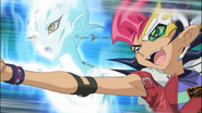 Yuma Tsukumo (Yu-Gi-Oh! Zexal) uses a Syllables deck he gained from his father, and Astral can use the deck too