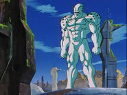 Meta Rilldo (Dragon Ball GT) at his most powerful can merge with his home planet and all of it's facilities.