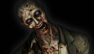 A zombie (Resident Evil) produced by the T-virus.