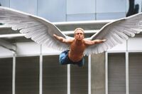 Angel (X-Men III: The Last Stand) taking flight.