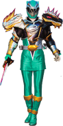 Green Rafkon Ranger Cosmic Battle Armor