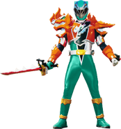 Dino Fury Green Blazing Battle Armor