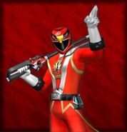 Hyper Go-On Red as depicted in Super Sentai Battle: Dice-O