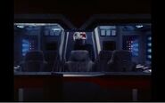 The cockpit, empty.