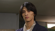 Shinichi Saruhara, Saru Brother, becomes Ryusoul Blue through the Avatar Change.